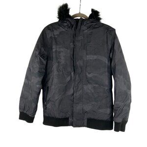 The North Face Boys XL (18-20) Camo Jacket Parka Hooded With Faux Fur Hood